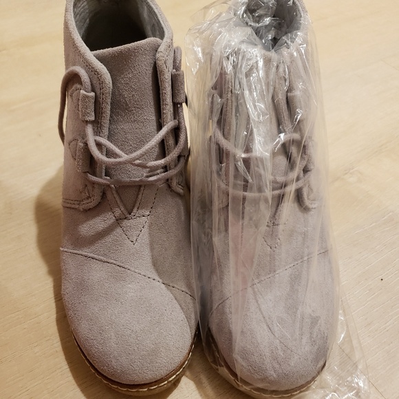 Toms Lace up wedge booties shoes - Picture 2 of 8